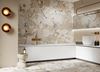 Beżowo-brązowy kamień w nowoczesnej łazience