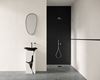 Czarno-biała łazienka w stylu minimalistycznym