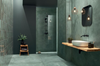 Łazienka w zieleni w minimalistycznej aranżacji
