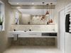 Aranżacja jasnej łazienki z płytkami Azario Pravia
