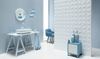 Błękitna łazienka z domieszką bieli Tubądzin Colour 2018