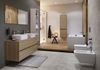 Przytulna łazienka z drewnianymi akcentami i wyposażeniem Cersanit Crea