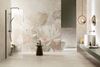 Szaro-beżowa łazienka z obrazem ceramicznym Domino Tortora