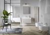 Szary marmur i jodełka w stylowej łazience Cersanit Inverto