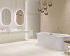 Biało-złota łazienka w stylu glamour