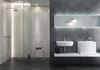Minimalistyczna łazienka w betonowych płytach Cersanit Serenity