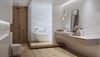 Skandynawska łazienka z falistą strukturą płytek