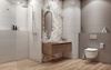 Aranżacja nowoczesnej łazienki z dekorami Tubądzin Modern Pearl