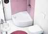 Różowa łazienka z białymi dodatkami Schedpol Bona
