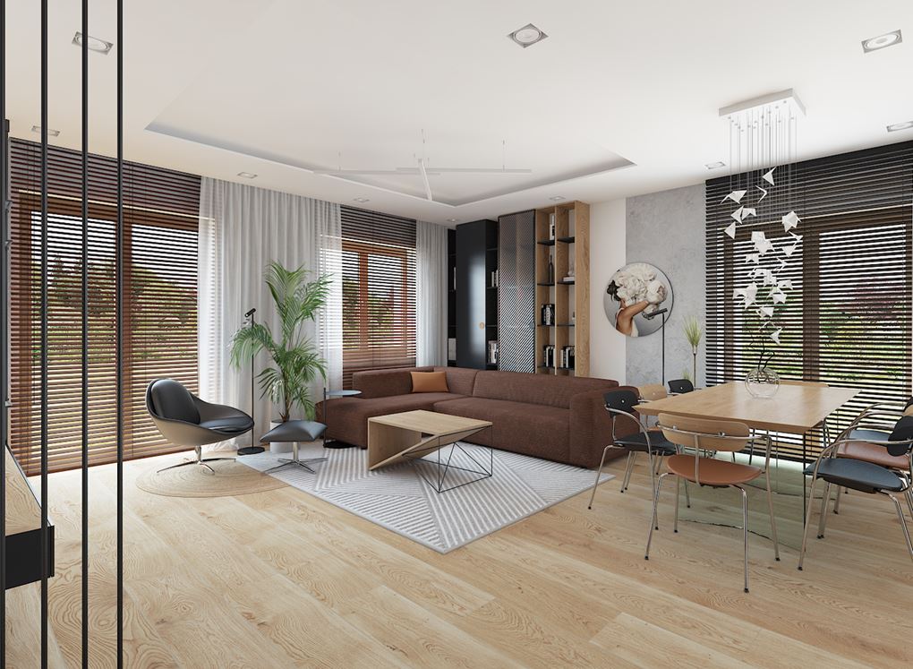 Salon w stylu skandynawskim - Domni.pl