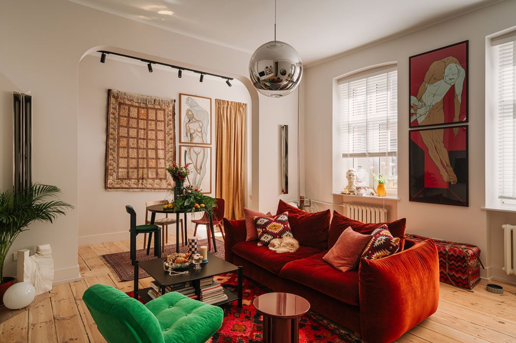 Eklektyczny mix kultur w łódzkim mieszkaniu