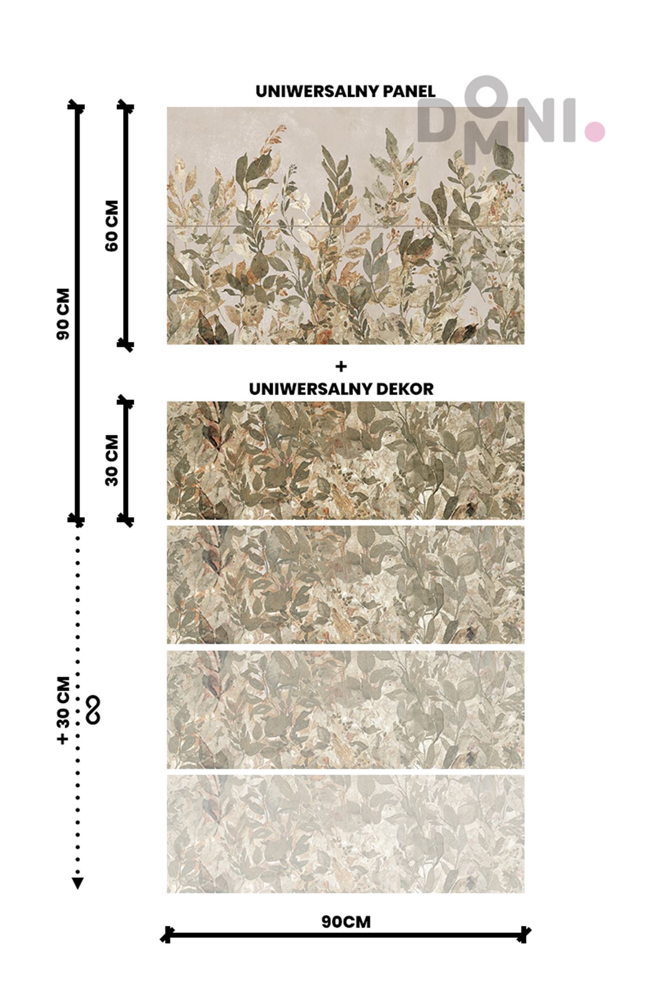 Azario Uniwersalny Panel Botany Concrete Grey Rekt. Mat - Płytka 30x90 ...