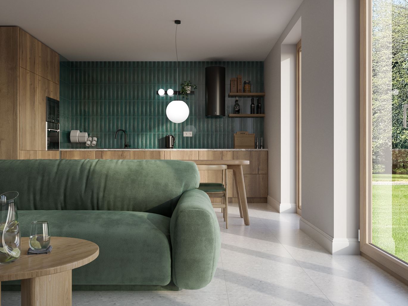 Kuchnia bez górnych szafek - pomysły na aranżację