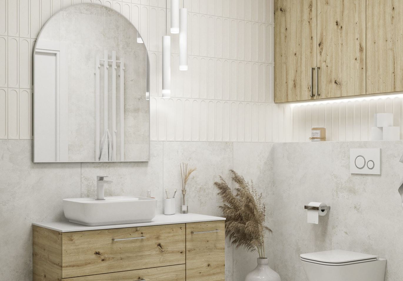 Szafka nad stelażem wc - praktyczne rozwiązanie