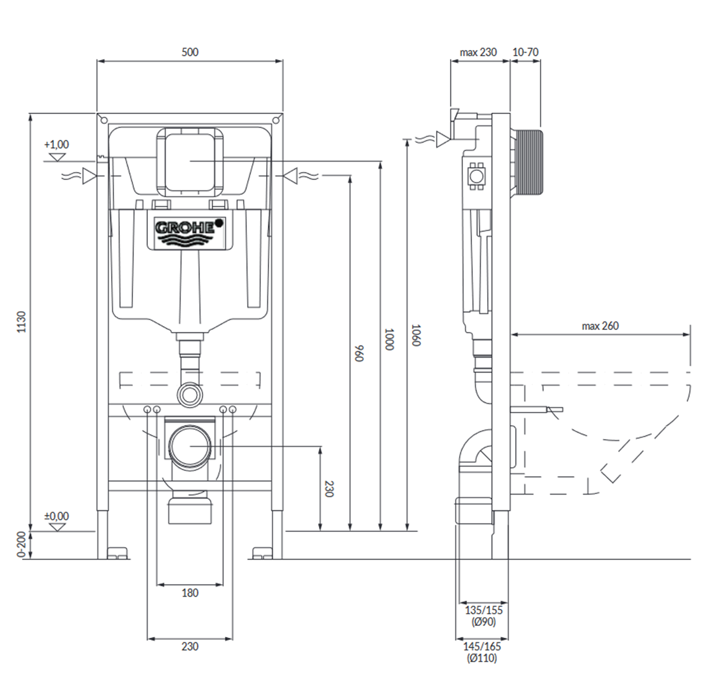 Grohe Rapid SL RAPIDSETGL - Stelaż Podtynkowy - Domni.pl