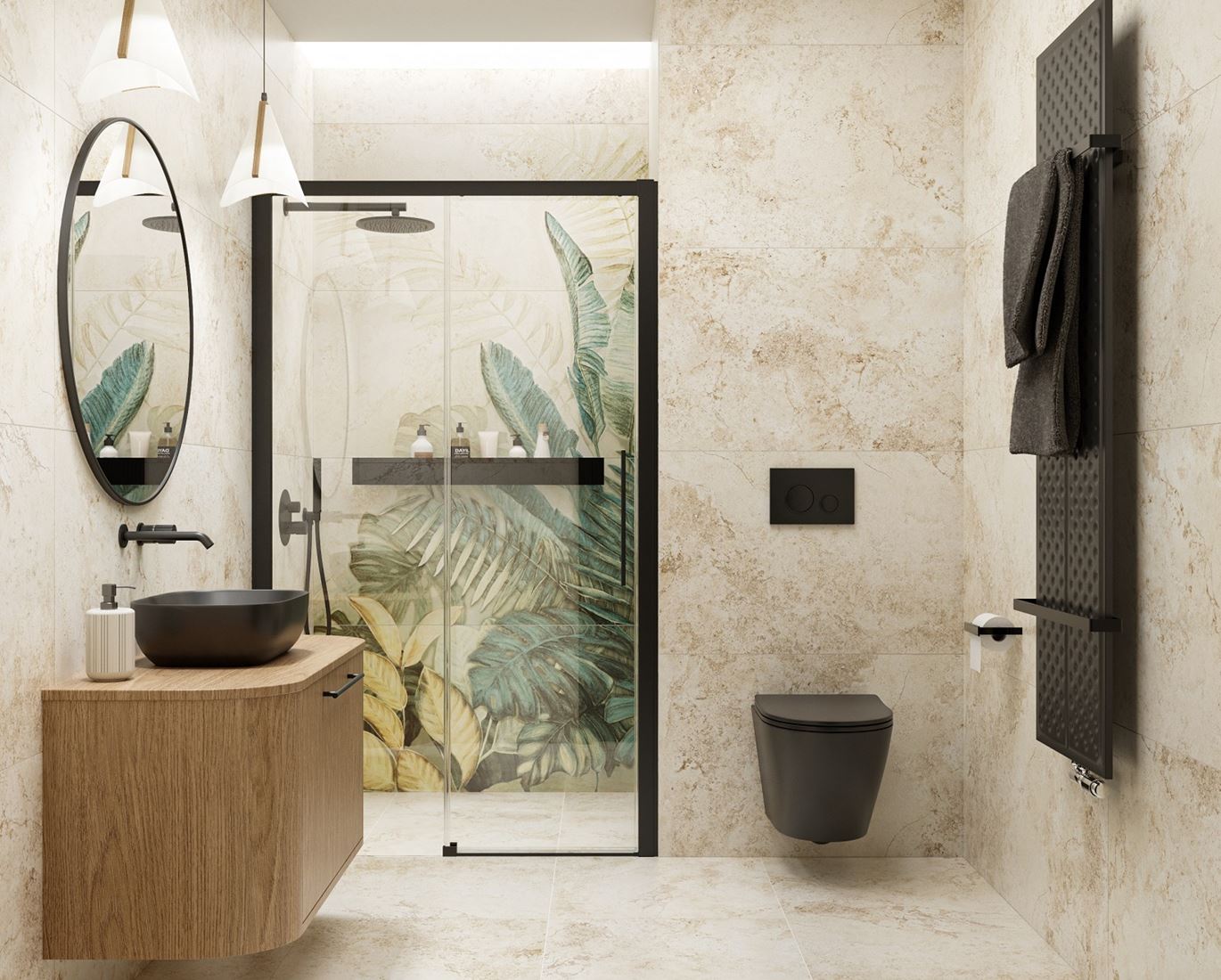 Projekty łazienek - jedno wnętrze, sześć propozycji 