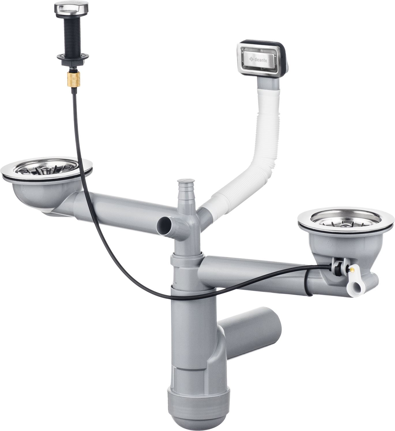 Deante Space-Saver Lux ZXY 9912 - Syfon Do Zlewu Stal - Domni.pl