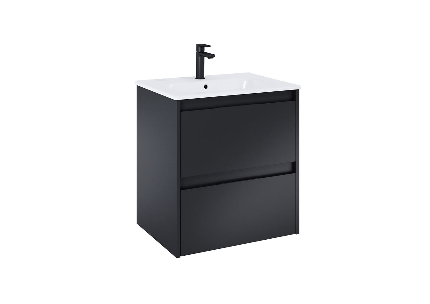 Roca Alpine A852012532 - Wisząca Szafka z Umywalką 60 - Domni.pl