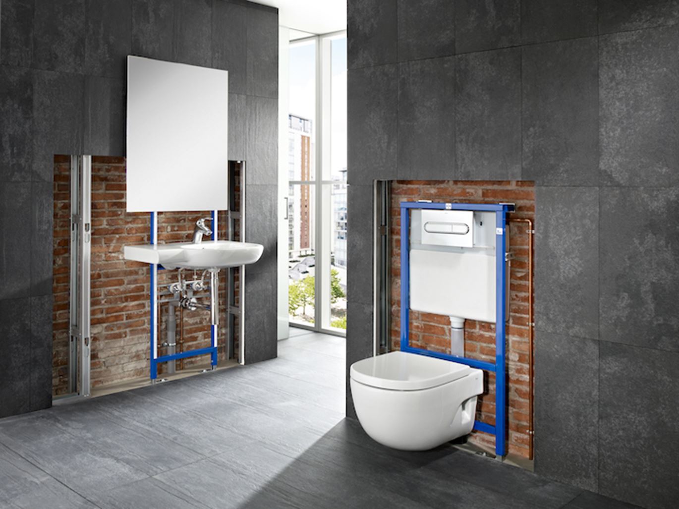 Рамная инсталляция Roca in-Wall Duplo WC 890090020 + in-Wall pl1 89009500