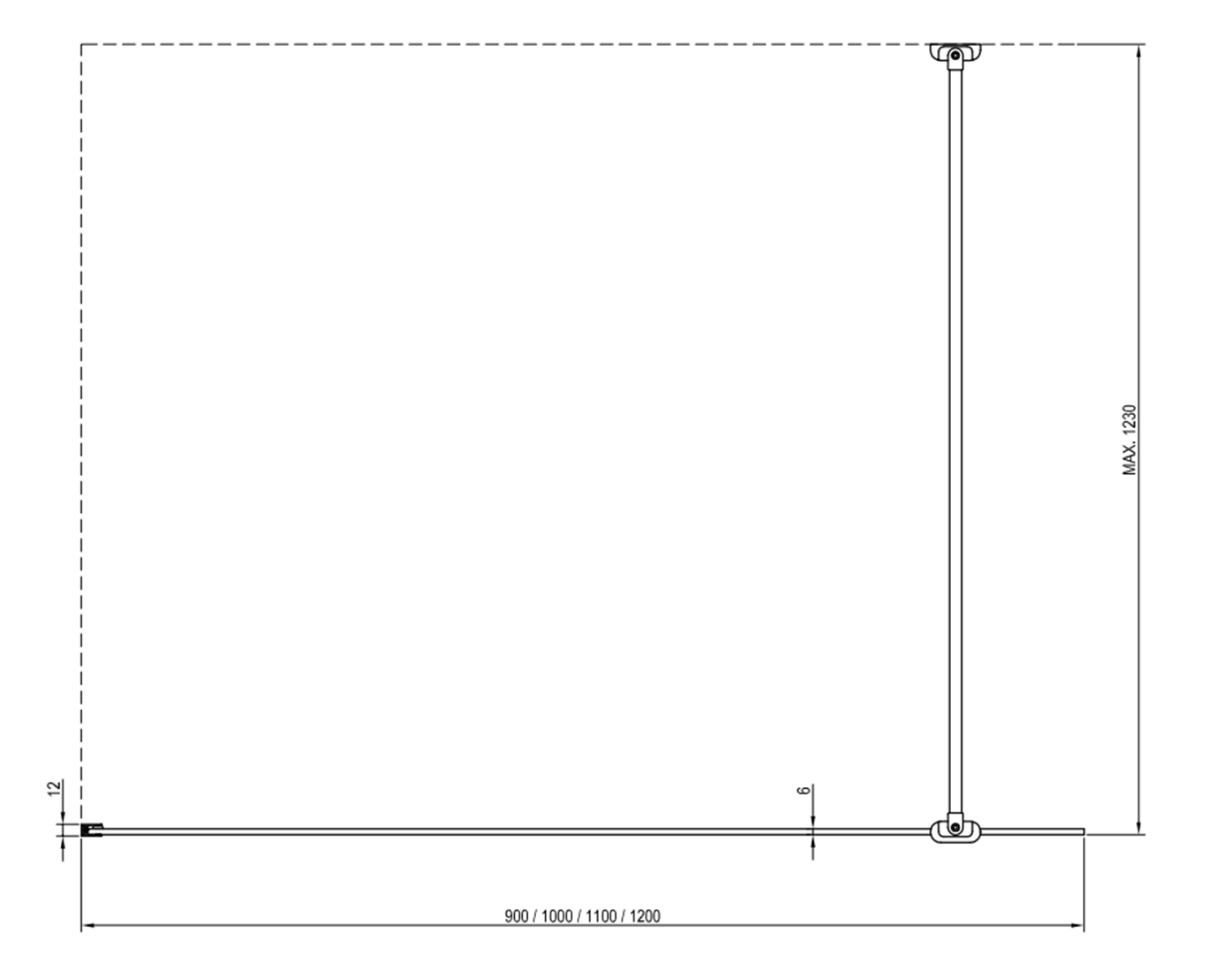 Ravak Walk-in Air Wall GW9WG0300Z1C - Kabina Walk-in 120x200 - Domni.pl