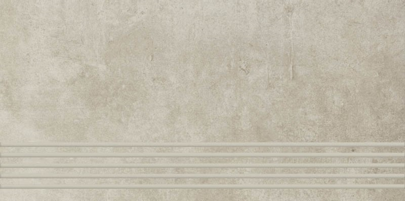 Paradyż Scratch Beige Stopnica Prosta Nacinana Mat - Domni.pl