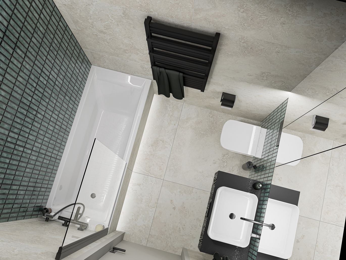 Kwadratowa łazienka - pomysły i inspiracje