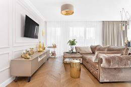 Elegancki salon w stylu glamour