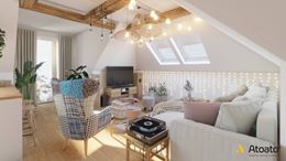 Jasny salon w stylu boho