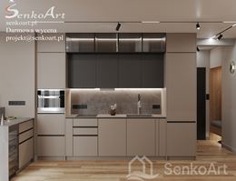 Szara, nowoczesna kuchnia z ryflowanymi detalami