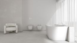 Łazienka w bieli w minimalistycznym stylu