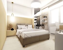 Aranżacja nowoczesnej sypialni z drewnem
