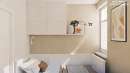 Niewielka, minimalistyczna sypialnia