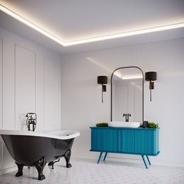 Mozaikowa łazienka Dunin Bottany z wanną wolnostojącą