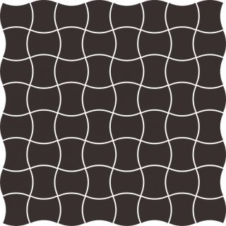 Paradyż Modernizm Nero Mozaika Prasowana K.3,6X4,4