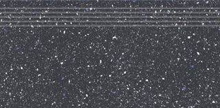 Paradyż Macroside (Moondust) Antracite Stopnica Prosta Nacinana Mat