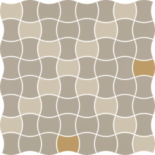 Paradyż Modernizm Bianco Mozaika Prasowana K.3,6X4,4 Mix D