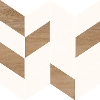 Opoczno Love You White Half Mosaic Satin ND1034-001