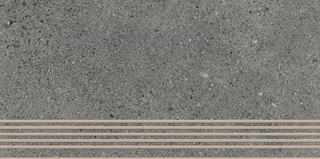 Paradyż Authority Graphite Stopnica Prosta Nacinana Mat