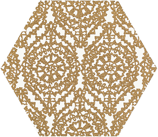 Paradyż Shiny Lines Gold Heksagon Inserto A 