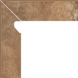 Paradyż Scandiano Rosso Cokół 2 El.-Lewy 8,1X30