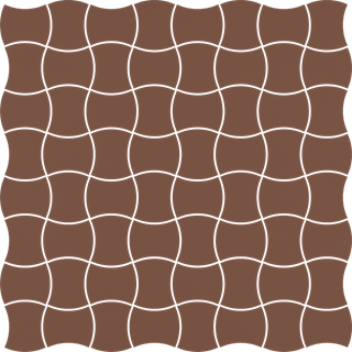 Paradyż Modernizm Brown Mozaika Prasowana K.3,6X4,4