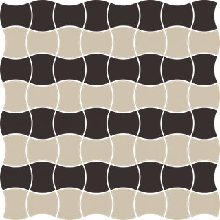 Paradyż Modernizm Nero Mozaika Prasowana K.3,6X4,4 Mix B