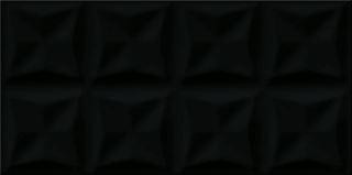 Opoczno Origami Black Glossy Structure OP658-016-1