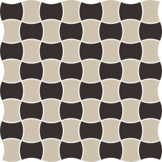 Paradyż Modernizm Nero Mozaika Prasowana K.3,6X4,4 Mix C