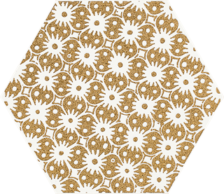 Paradyż Shiny Lines Gold Heksagon Inserto D