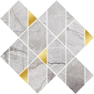 Opoczno Stone Hills Grey Mosaic Glossy Rect ND1222-004