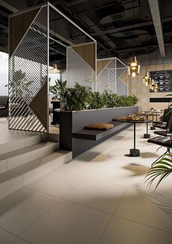Restauracja w beżach z kolekcji Paradyż Intero