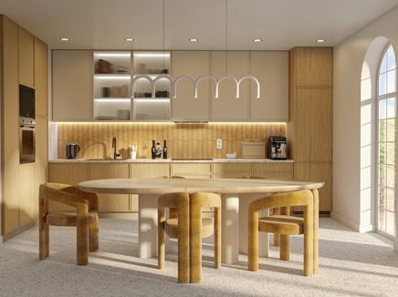 Drewniana kuchnia z lastryko