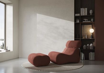 Salon z jasnym wykończeniem strukturą Paradyż Pure Cathedral White