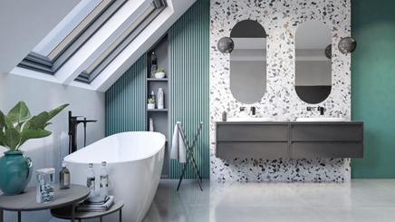 Nowoczesna łazienka na poddaszu